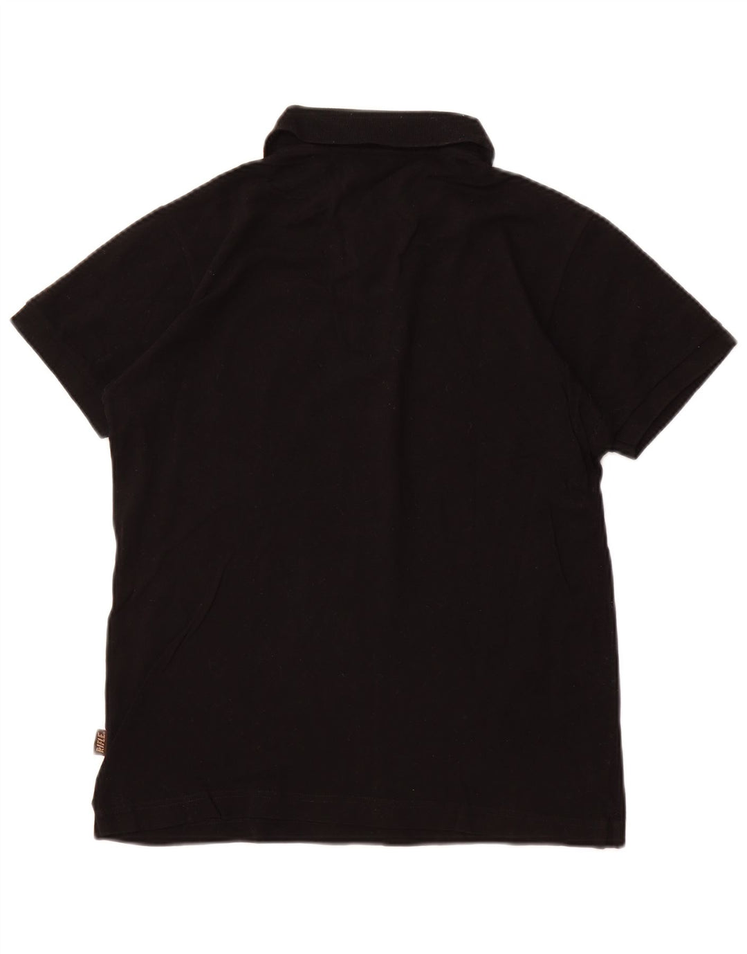 Camisa polo masculina RIFLE pequena de algodão preto