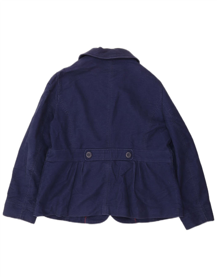 Jaqueta blazer feminina L.L.Bean Petite Denim com 5 botões Reino Unido 16 grande azul marinho