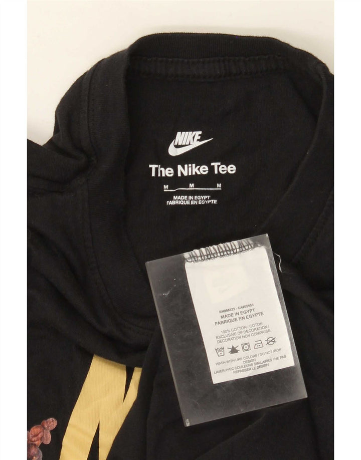 Camiseta Nike masculina gráfica Top médio algodão preto