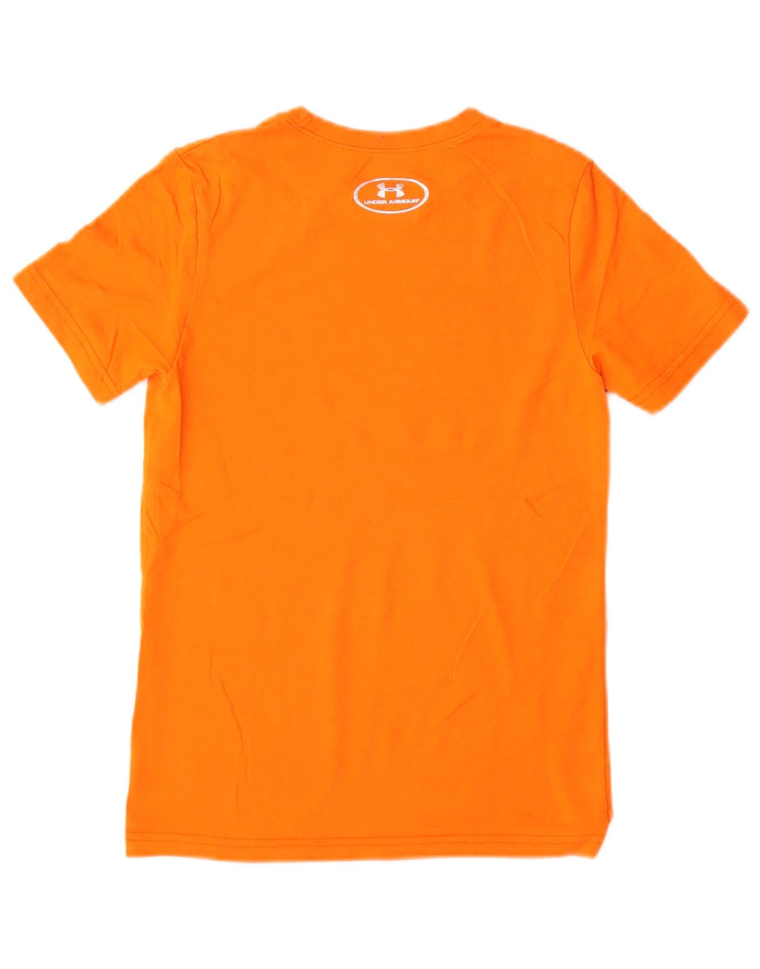 Camiseta gráfica solta UNDER ARMOUR para meninos de 7 a 8 anos de algodão laranja pequeno