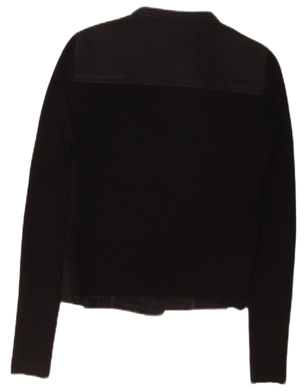 Jaqueta feminina Karen Millen Crop Biker US 1 2XS preta