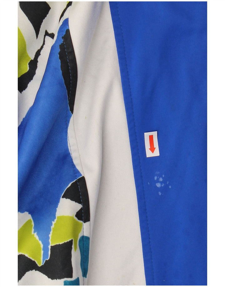 Jaqueta masculina de agasalho gráfico SPALDING grande bloco colorido azul