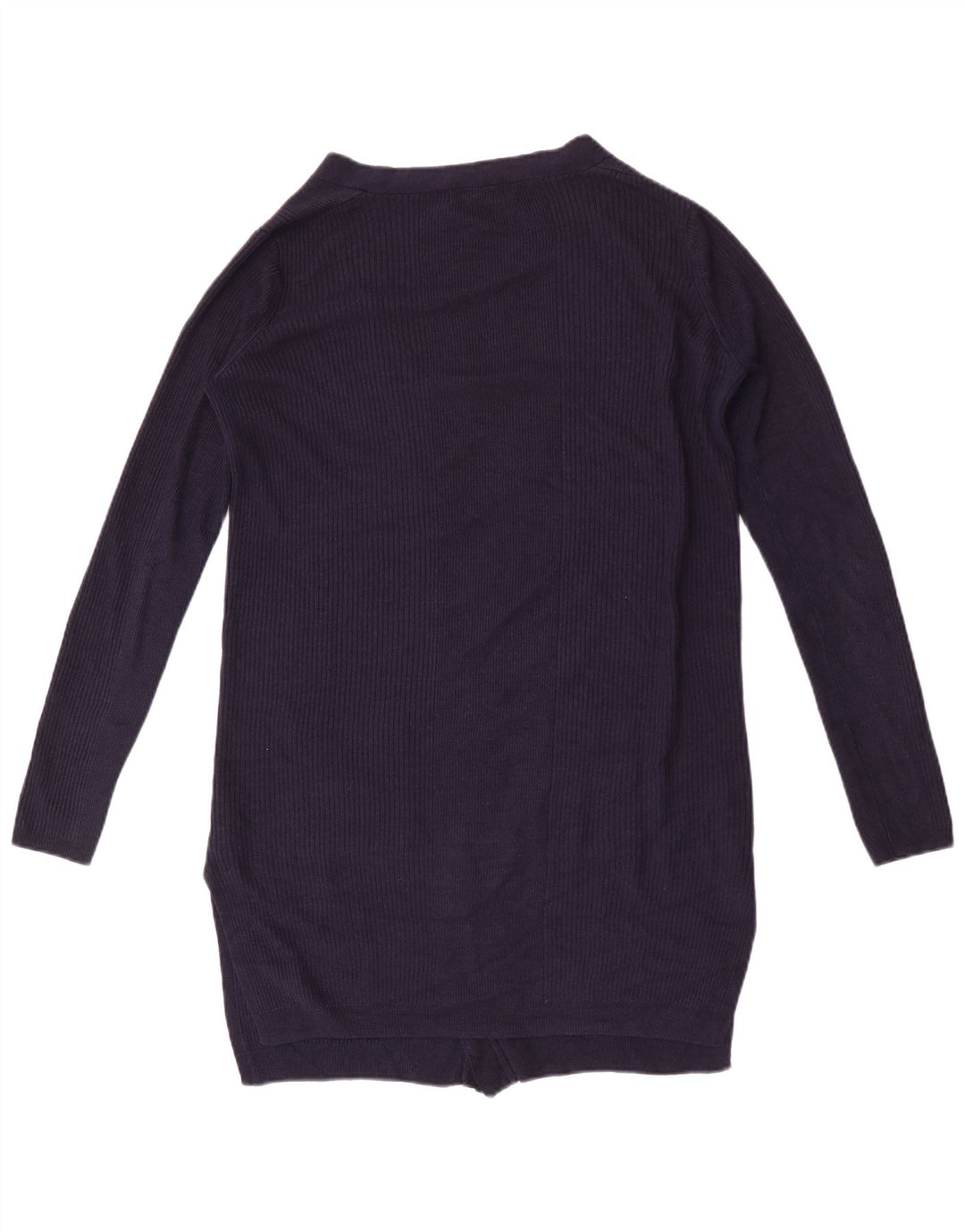 Suéter cardigã feminino Longline da Marks & Spencer Reino Unido 14 médio azul marinho