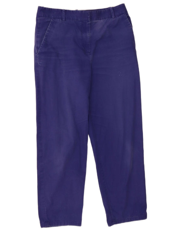 Calça Chino Reta Feminina Cos UK 16 Grande W32 L26 Algodão Azul