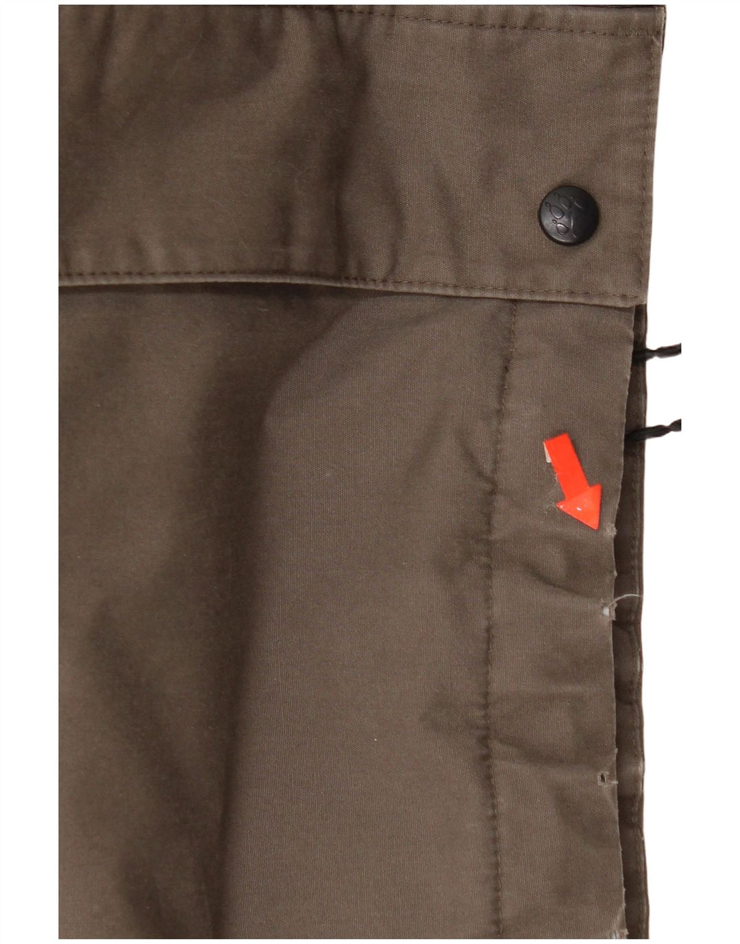 Jaqueta corta-vento masculina Jack Wolfskin com capuz Reino Unido 40 grande poliéster marrom