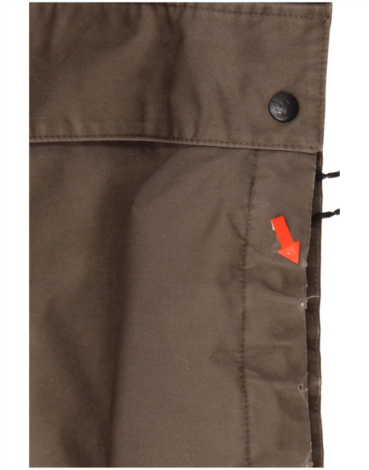Jaqueta corta-vento masculina Jack Wolfskin com capuz Reino Unido 40 grande poliéster marrom