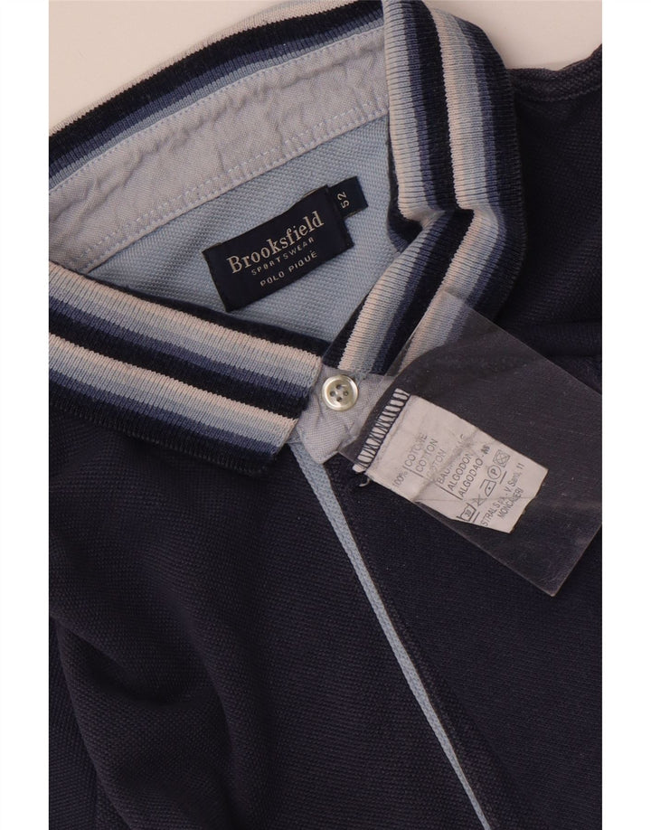 Camisa polo masculina Brooksfield IT 52 grande algodão azul marinho