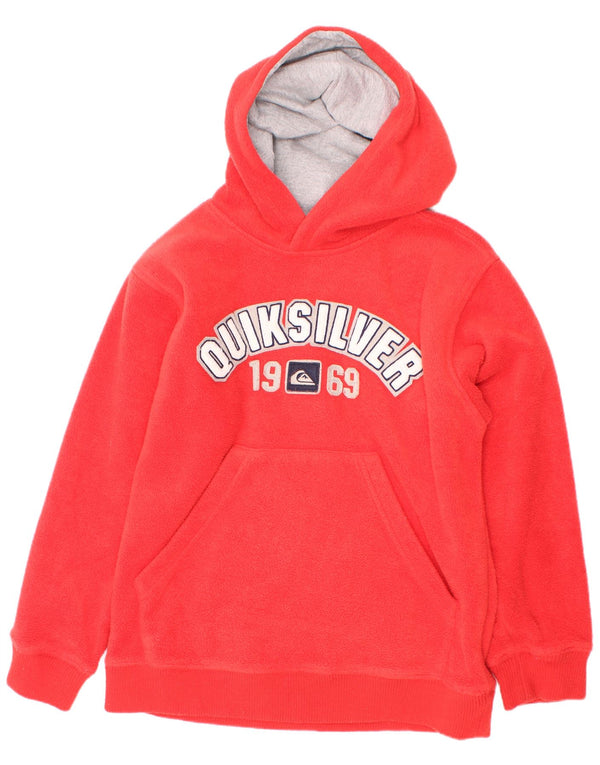 Suéter de lã com capuz gráfico Quiksilver Boys 9-10 anos poliéster vermelho