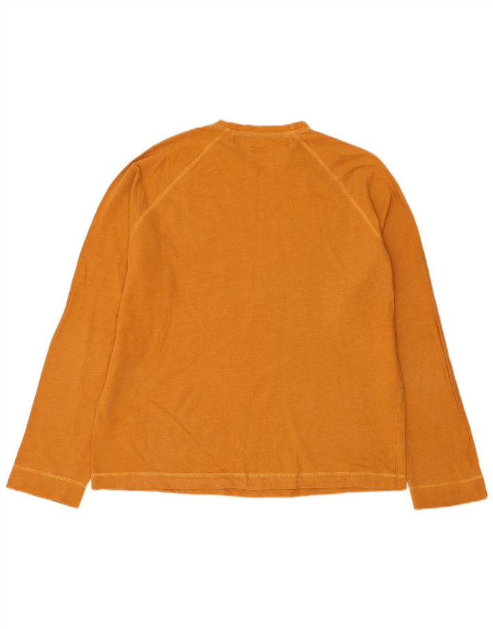 STEFANEL Moletom Masculino Jumper XL Laranja Algodão