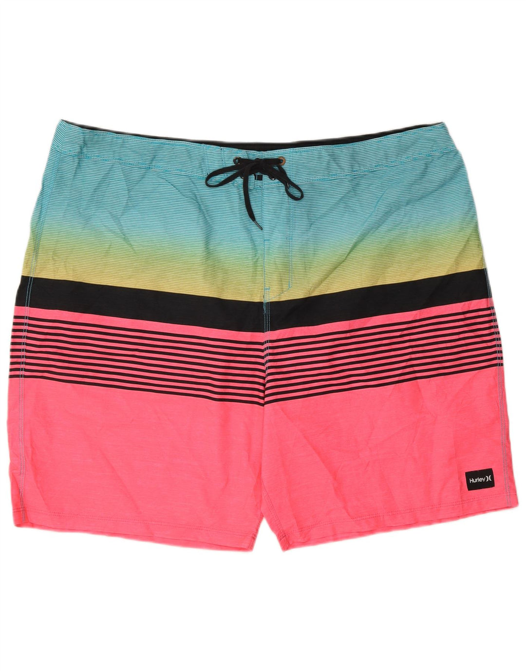 Shorts de natação masculino HURLEY XL listrado multicolorido