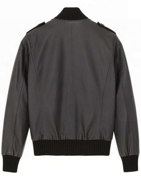 Jaqueta de couro militar feminina imperial Reino Unido 18 XL preto Colourblock