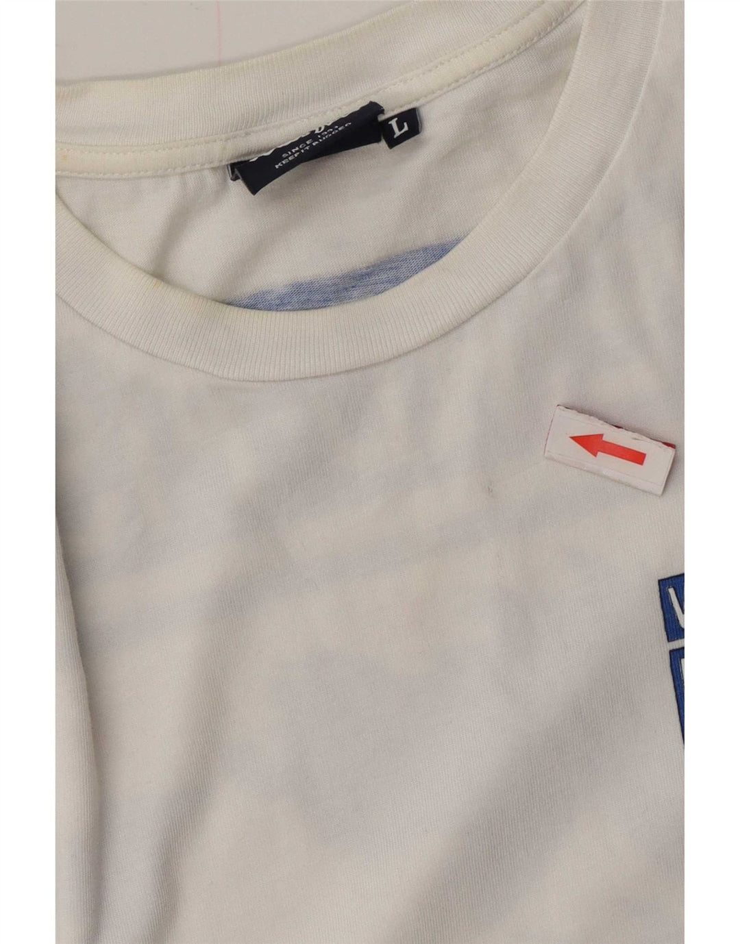Camiseta gráfica masculina Weird Fish Top grande de algodão branco