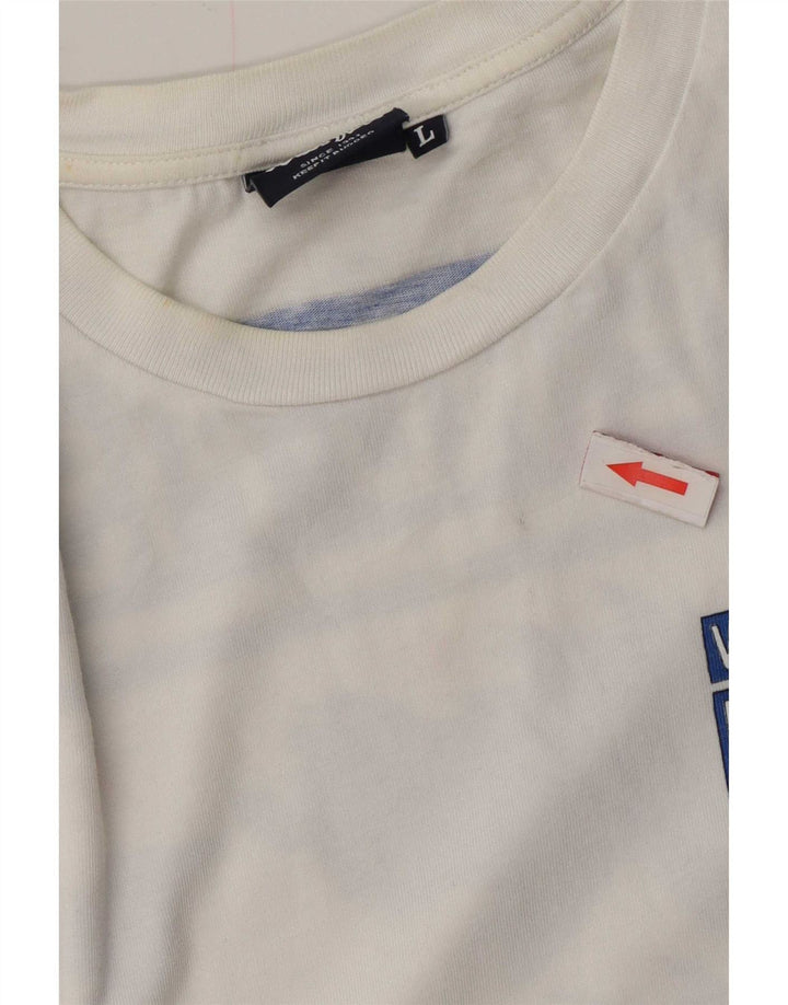 Camiseta gráfica masculina Weird Fish Top grande de algodão branco