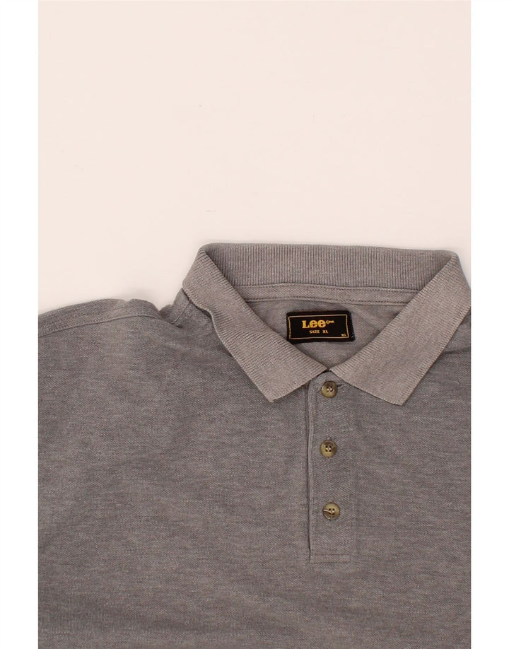 LEE Mens Polo Shirt XL Grey Cotton Vintage Lee and Second-Hand Lee from Messina Hembry 