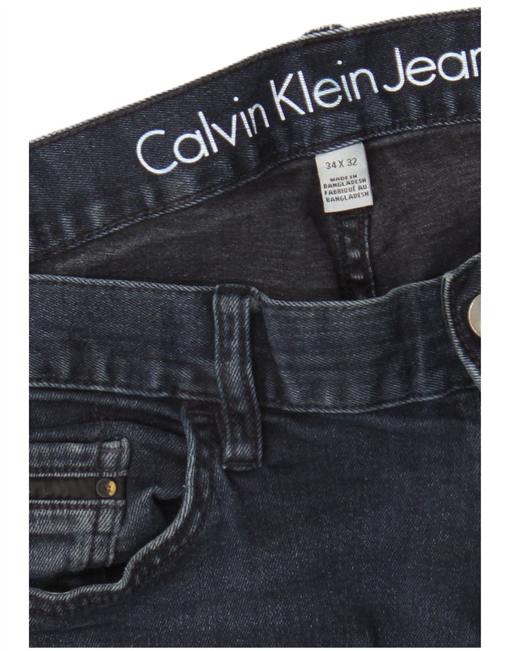 Calvin Klein Mens Jeans Slim W34 L32 Azul Marinho