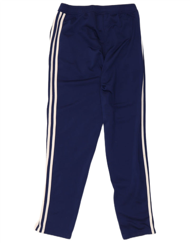 Calça de treino masculina Adidas pequena azul marinho poliéster