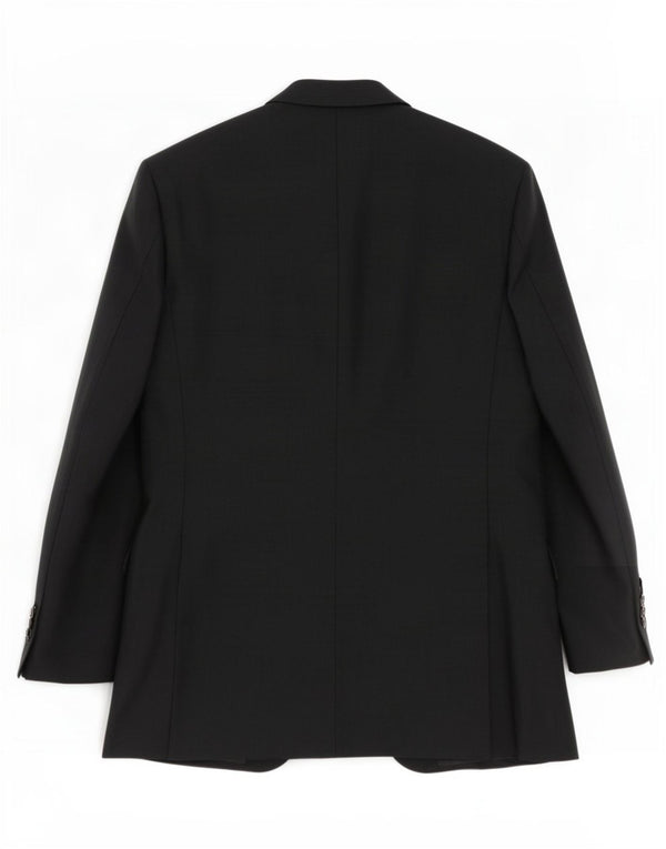 Jaqueta blazer masculina Pal Zileri com 2 botões IT 50 grande lã preta listrada