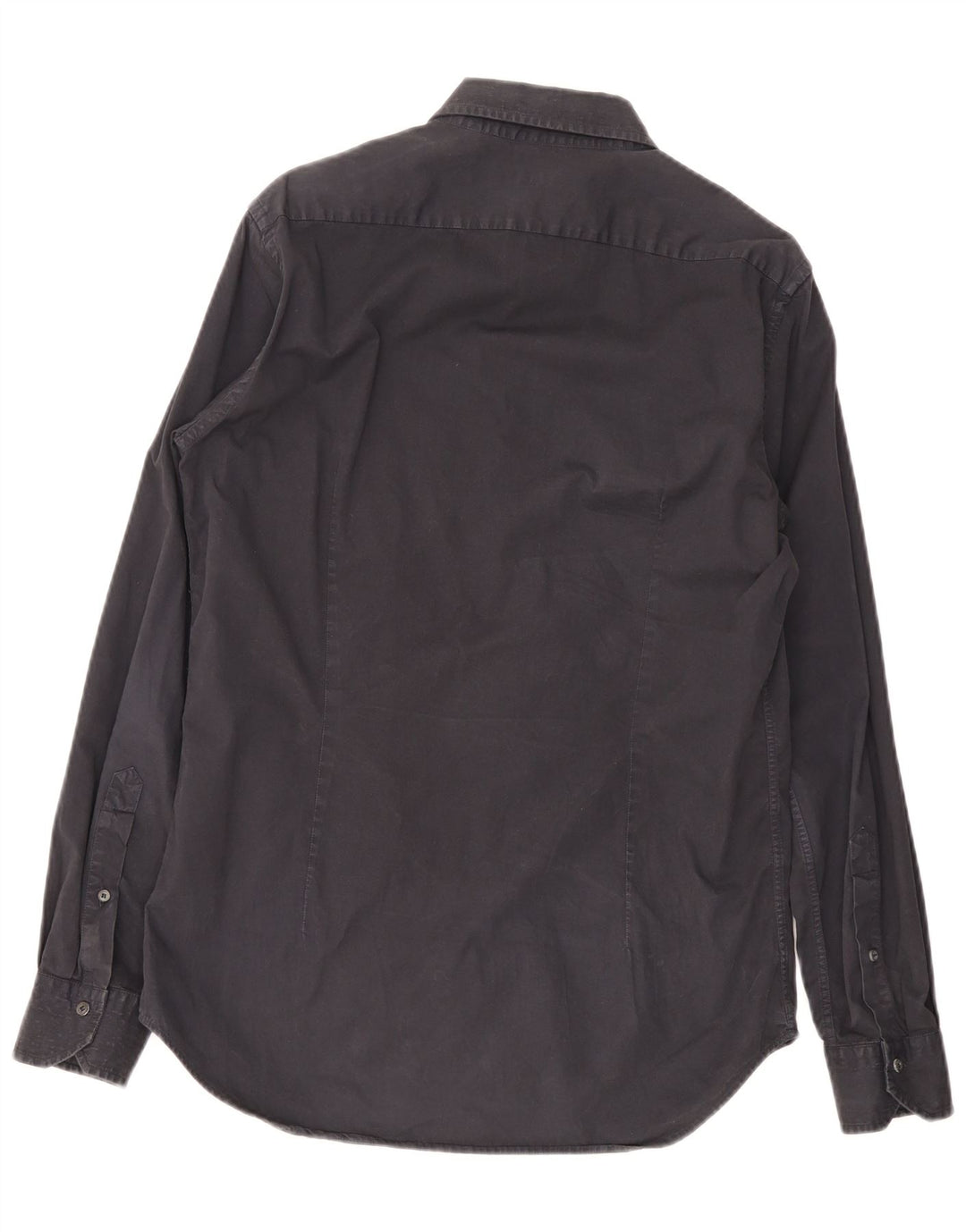 Camisa masculina Ballantyne tamanho 15 1/2 algodão azul marinho médio