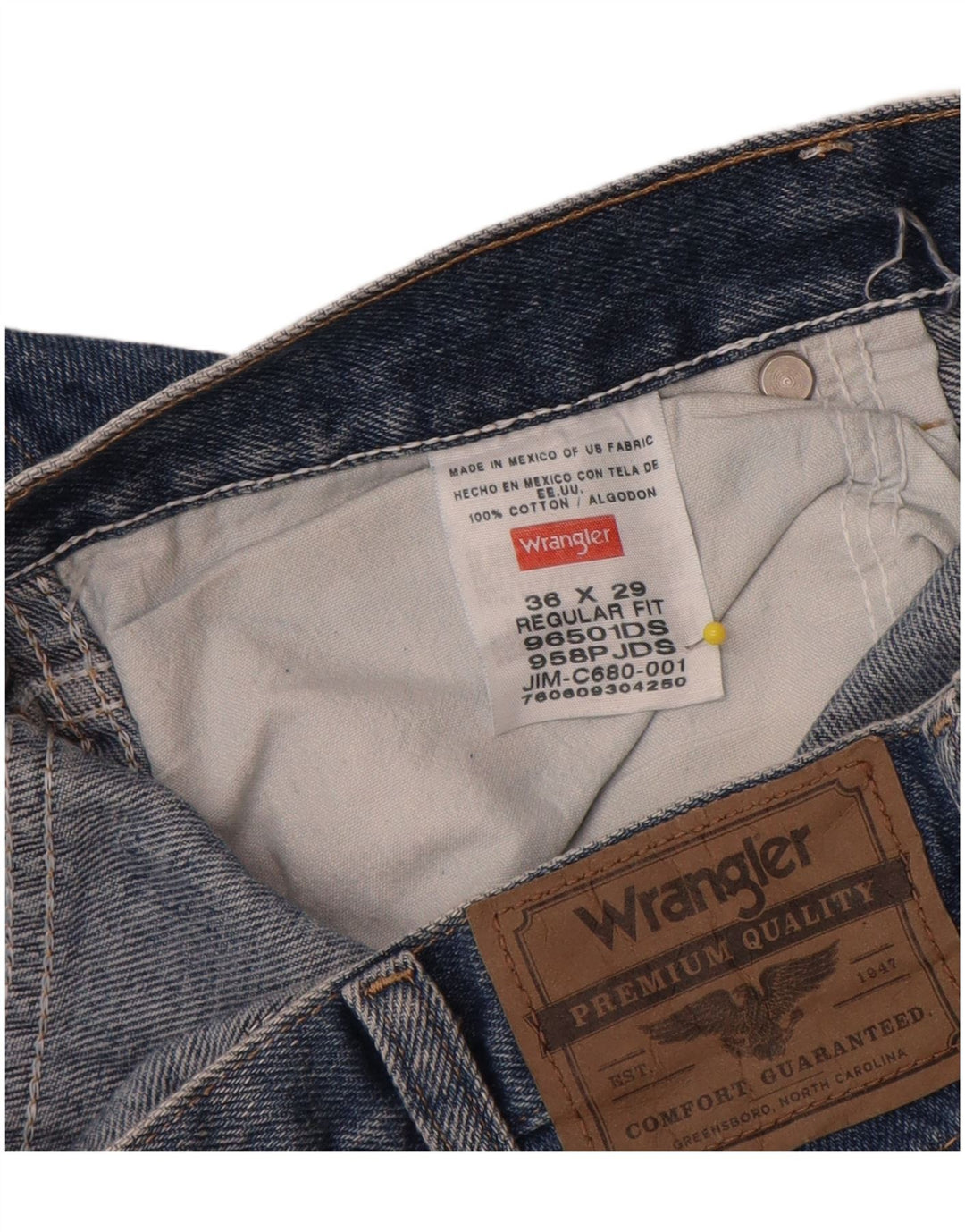 Wrangler Masculino Regular Fit Jeans Reta W36 L29 Azul