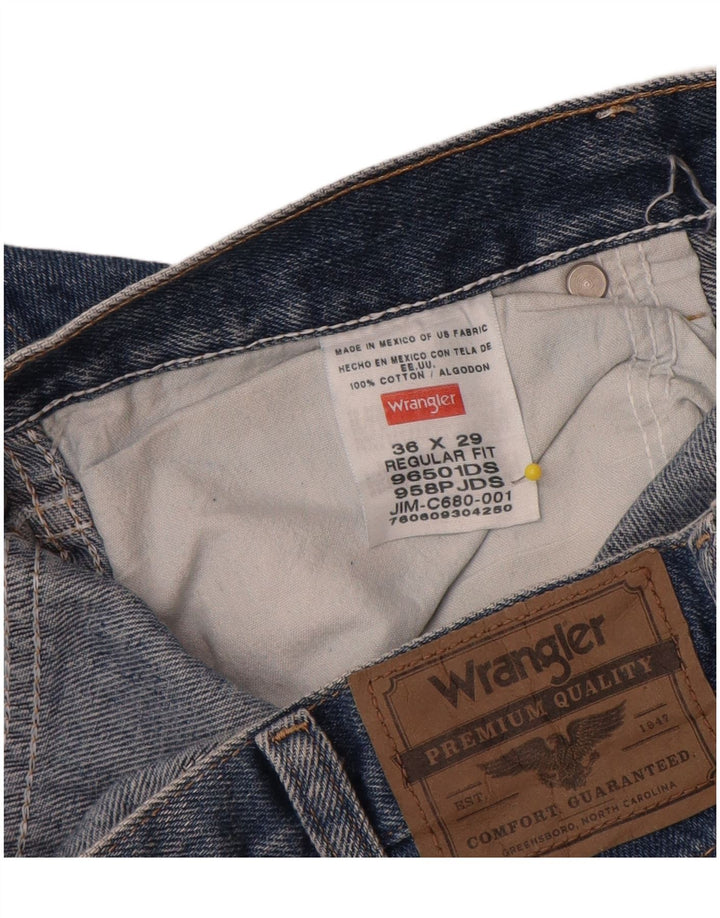 Wrangler Masculino Regular Fit Jeans Reta W36 L29 Azul