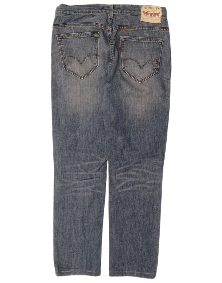 LEVI'S Mens 519 Distressed Slim Jeans W33 L31 Azul Algodão