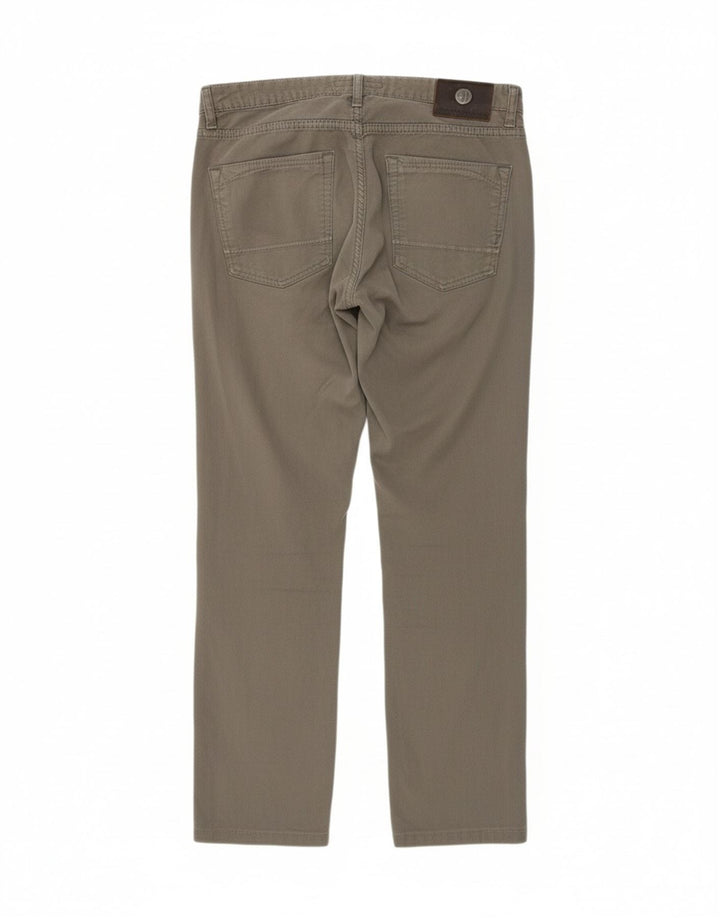 TRUSSARDI Mens Straight Casual Trousers W32 L29 Grey Cotton Vintage Trussardi and Second-Hand Trussardi from Messina Hembry 