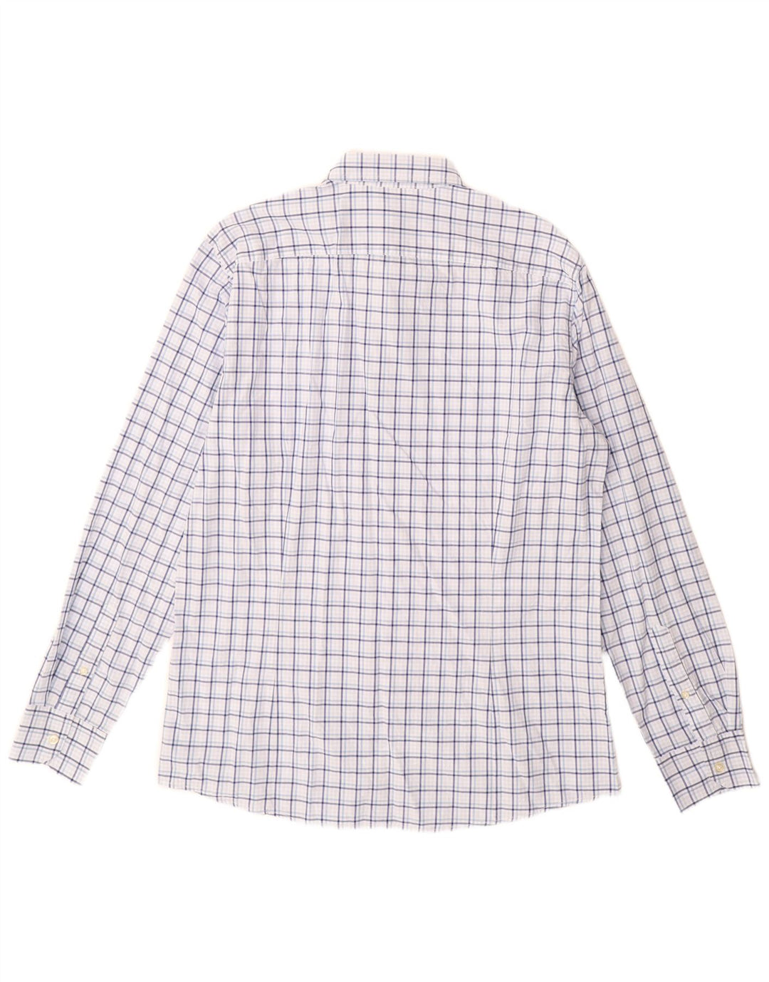 Camisa masculina Benetton XL azul xadrez algodão