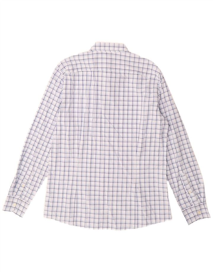 Camisa masculina Benetton XL azul xadrez algodão