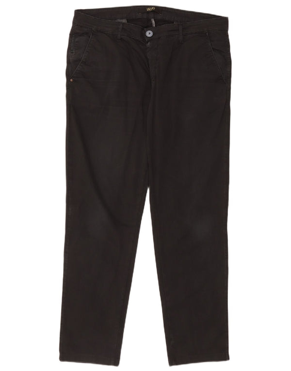 Liu Jo Mens Slim Chino Trousers IT 54 2XL W42 L29 Black Cotton
