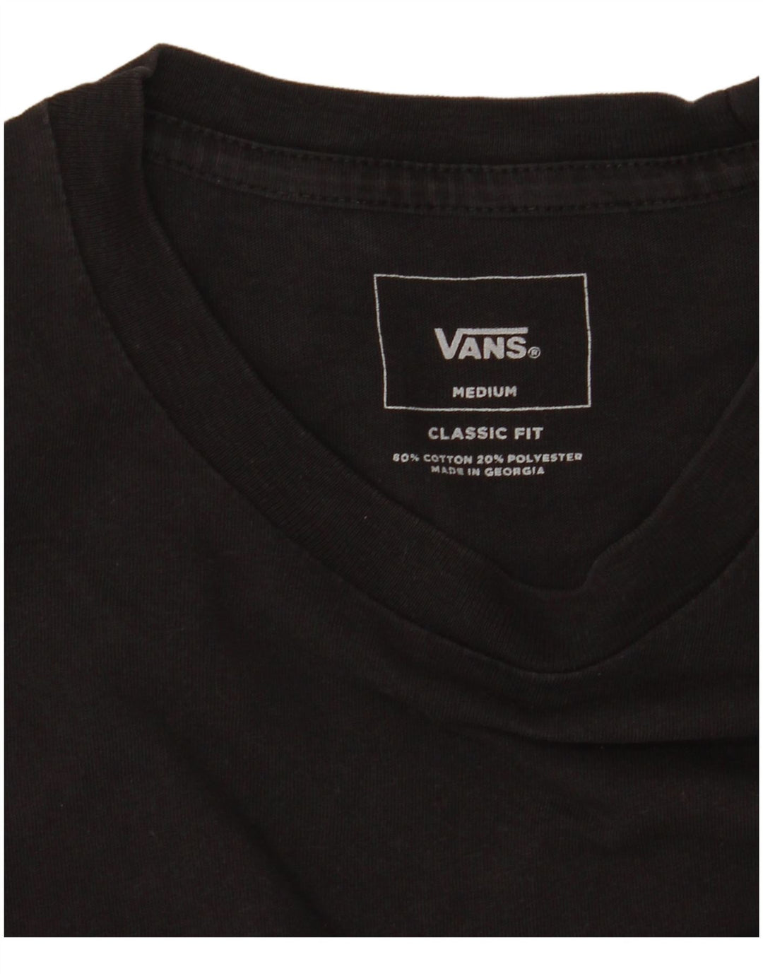 Camiseta masculina VANS Classic Fit Top cinza médio colorblock algodão