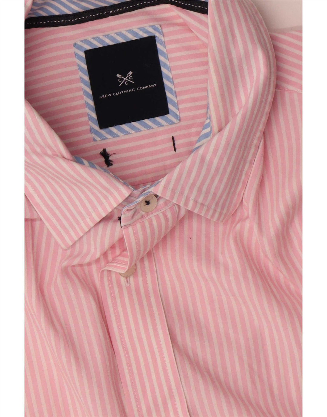 Camisa masculina Crew Clothing grande risca de giz rosa