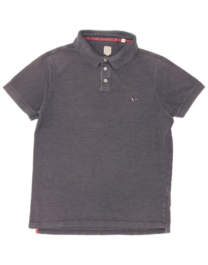 Camisa polo masculina Jack Wills grande algodão azul