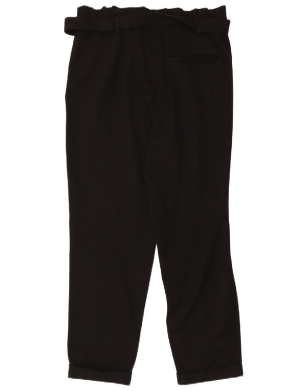 Calça feminina Zara cônica cortada média W28 L25 preta