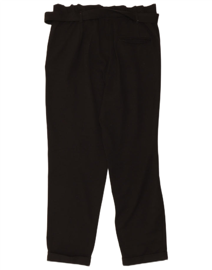 Calça feminina Zara cônica cortada média W28 L25 preta