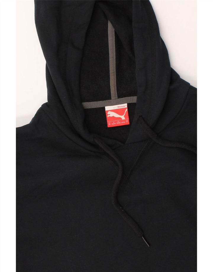 PUMA Mens Hoodie Jumper XL Black Cotton Vintage Puma and Second-Hand Puma from Messina Hembry 