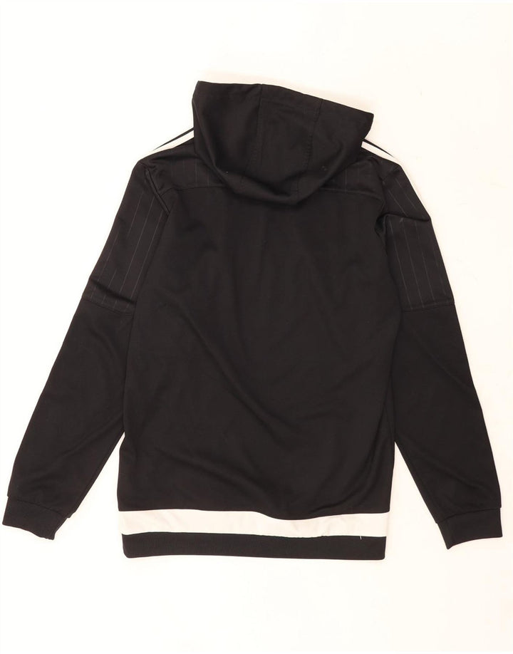 Adidas Mens Hoodie Jumper Pequeno Poliéster Colorblock Preto
