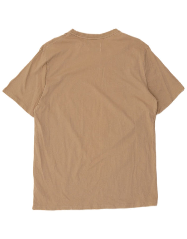 Calvin Klein Mens T-Shirt Top Medium Beige Cotton