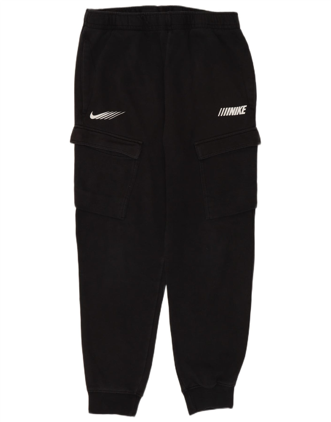 Nike masculino gráfico cargo calças de treino joggers médio preto algodão