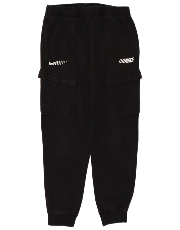 Nike masculino gráfico cargo calças de treino joggers médio preto algodão