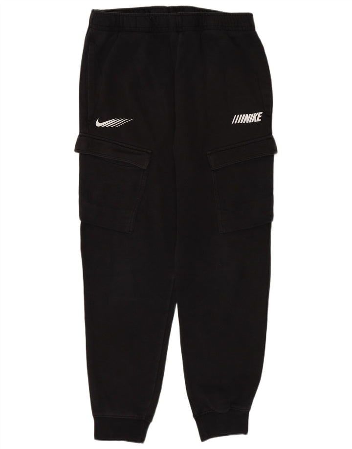 Nike masculino gráfico cargo calças de treino joggers médio preto algodão