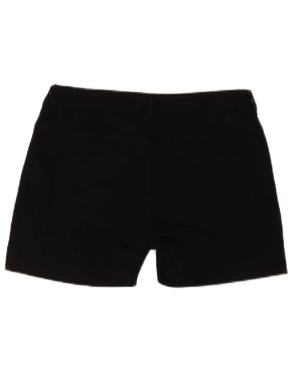 Shorts jeans feminino Fat Face UK 10 pequeno W27 preto