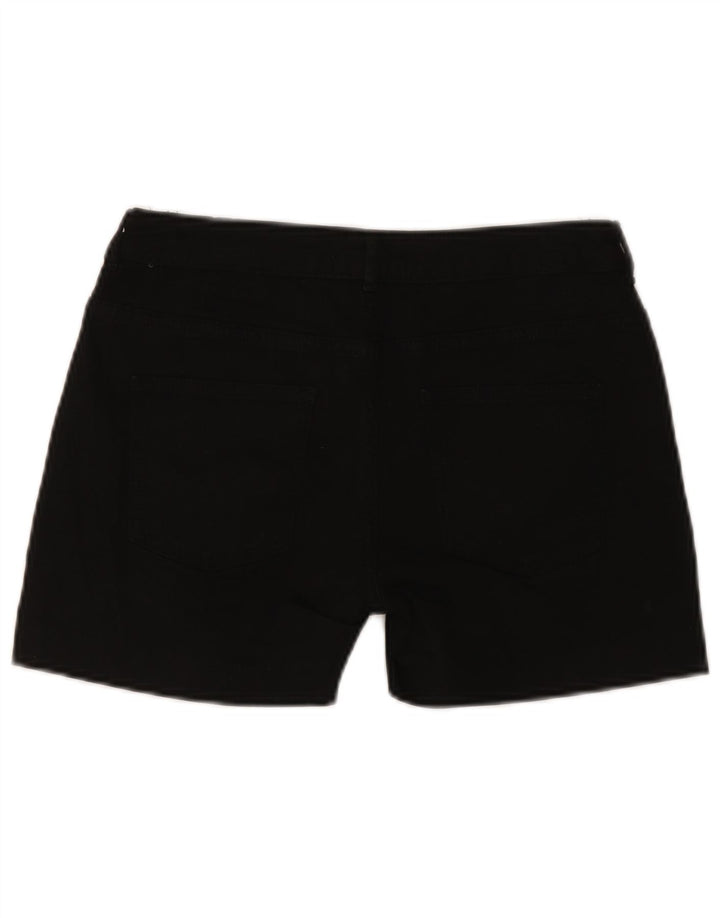 Shorts jeans feminino Fat Face UK 10 pequeno W27 preto