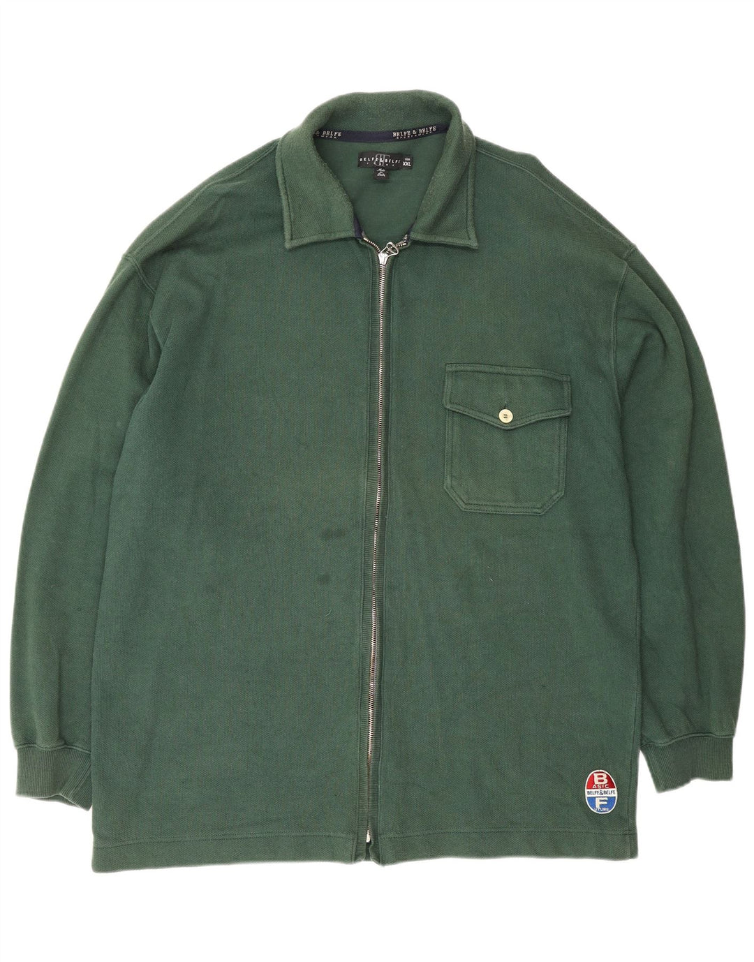 Belfe & Belfe Jaqueta masculina de agasalho 2XL algodão verde