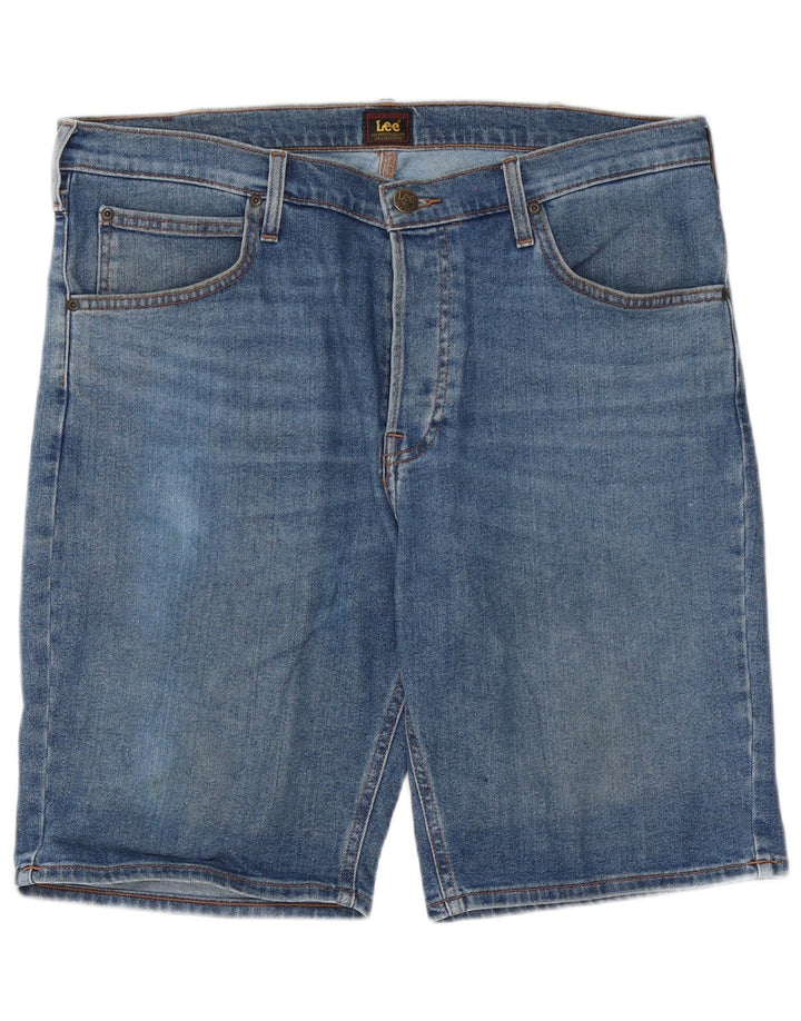 Shorts jeans curtos Lee masculino com 5 bolsos W36 grande algodão azul