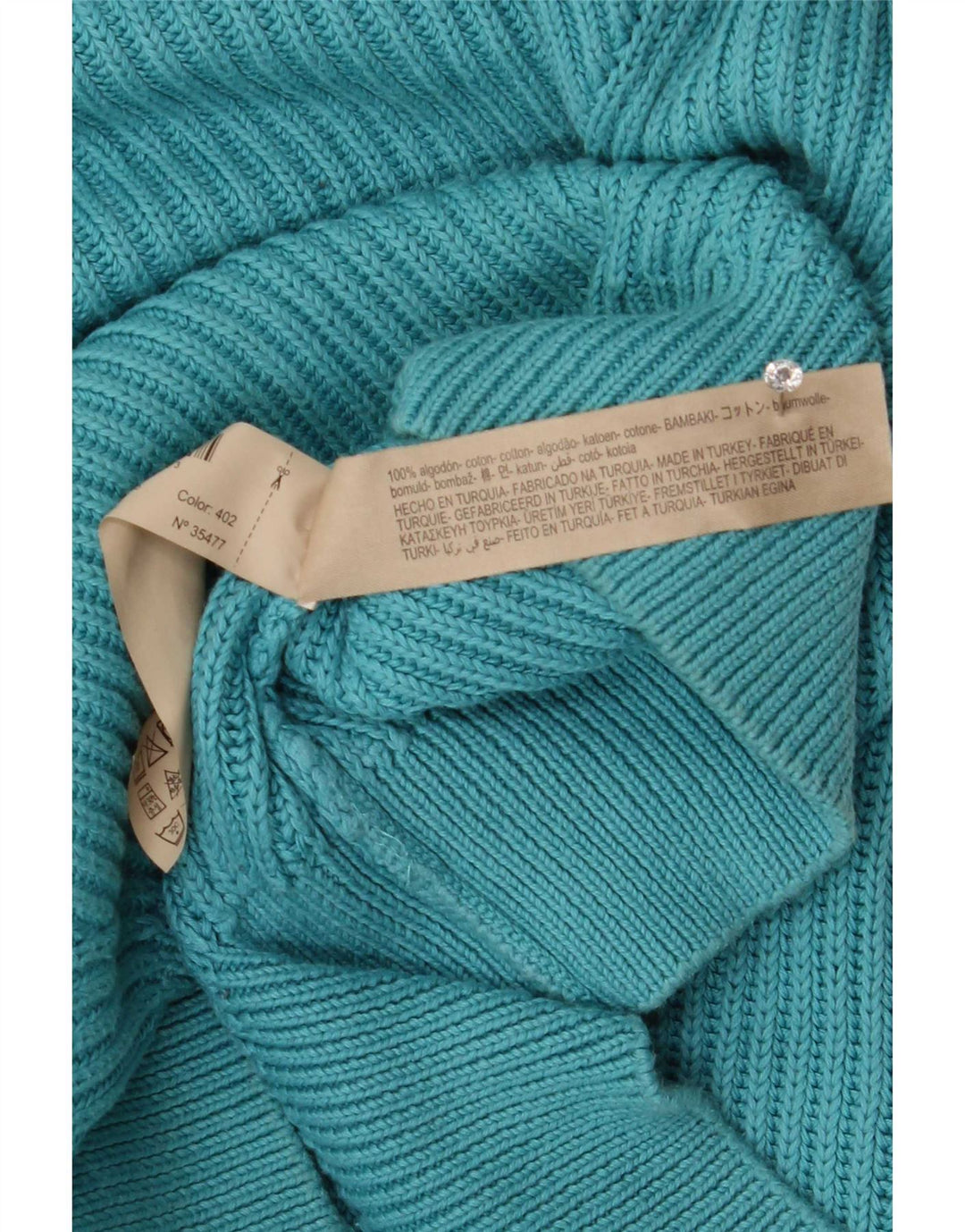 Suéter feminino Massimo Dutti com decote em V grande tamanho Reino Unido 14 azul médio