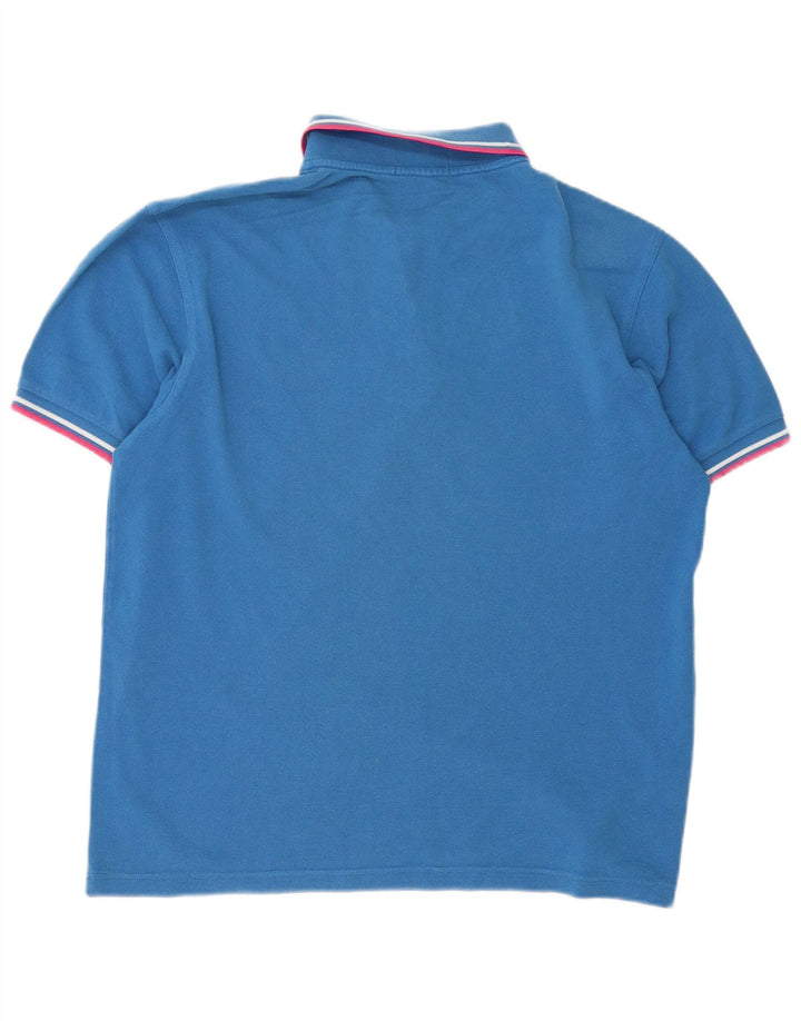 Camisa polo masculina Fred Perry grande algodão azul
