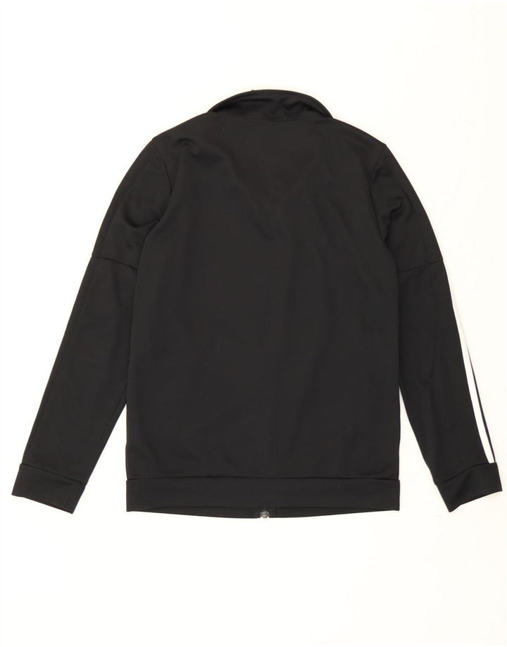 Adidas Womens Tracksuit Top Jacket UK 12 /14 Médio Preto Poliéster