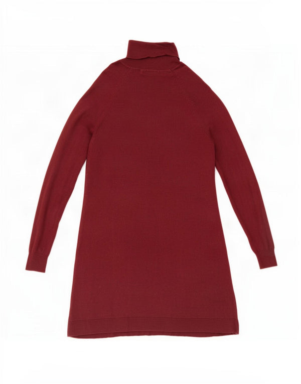 Vestido jumper feminino Marks & Spencer UK 8 pequeno viscose cor de vinho
