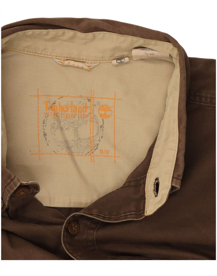Camisa masculina Timberland marrom médio