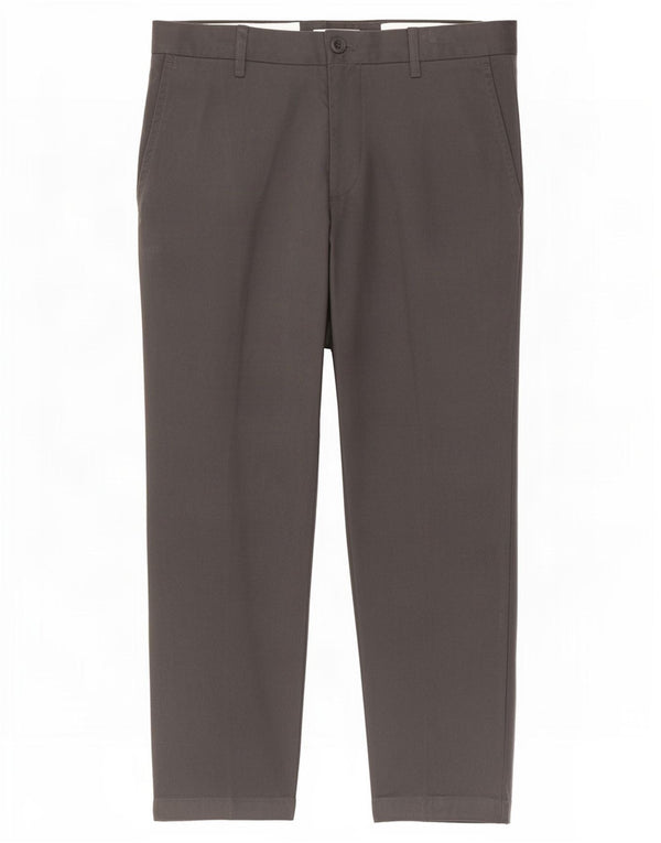 Calça Chino Reta Masculina Zara EU 40 Médio W31 L26 Algodão Cinza
